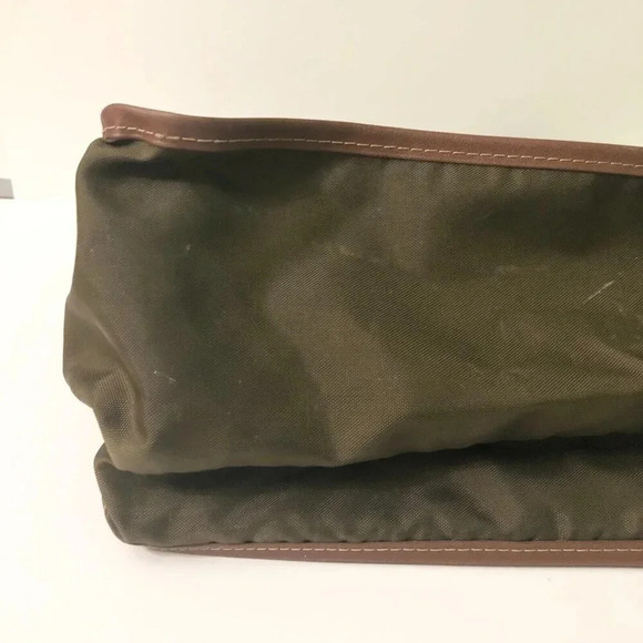 Vintage Lark Tote Nylon Bag Leather Trim 17 Inch  Bag Taiwan - Picture 14 of 16